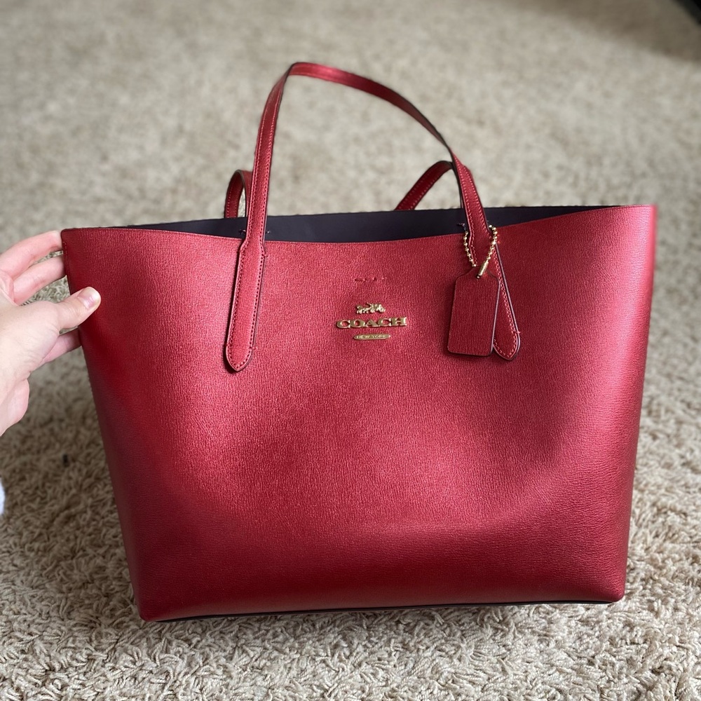 Red coach purse